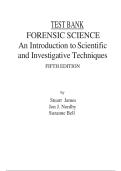 Test Bank for Forensic Science An Introduction to Scientific and Investigative Techniques 5th Edition Suzanne Bell All Chapters