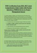 PMP Certification Exam 2026&ndash;2027 Latest &NewLine;Comprehensive Study Guide with Practice &NewLine;Questions&comma; PMBOK Review & Project &NewLine;Management Success 