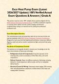 Esco Heat Pump Exam &lpar;Latest 2026&sol;2027 Update&rpar; 100&percnt; Verified Actual Exam Questions & Answers &vert; Grade A&NewLine;&NewLine;