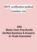 DOT Certification Medical Examiner Test Study Guide PDF &vert; NRCME Practice Questions&comma; Test Bank & FMCSA Exam Prep