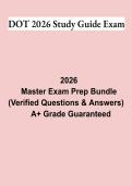 DOT 2026 Study Guide Exam PDF &vert; NRCME Practice Questions&comma; Test Bank & FMCSA Medical Examiner Certification Prep