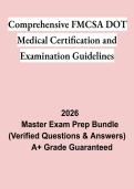 Comprehensive FMCSA DOT Medical Certification & Examination Guidelines PDF &vert; NRCME Practice Questions&comma; Test Bank & Study Guide