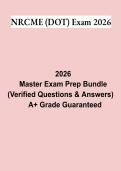 NRCME &lpar;DOT&rpar; Exam 2026 Study Guide PDF &vert; FMCSA Practice Questions&comma; Test Bank & Medical Examiner Certification Prep