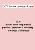 DOT Review Questions Exam Study Guide PDF &vert; NRCME Practice Questions&comma; Test Bank & FMCSA Certification Prep