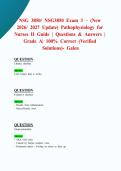 NSG 3850&sol; NSG3850 Exam 3 &ndash; &lpar;New 2026&sol; 2027 Update&rpar; Pathophysiology for Nurses II Guide &vert; Questions & Answers &vert; Grade A&vert; 100&percnt; Correct &lpar;Verified Solutions&rpar;- Galen