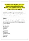 ACT OFFICIAL EXAM PREP 2026&ndash;2027 &NewLine;Complete Review Guide Featuring &NewLine;Practice Tests&comma; Verified Solutions&comma; Study &NewLine;Notes & High Score Success