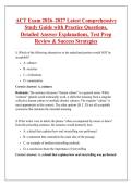 ACT Exam 2026&ndash;2027 Latest Comprehensive &NewLine;Study Guide with Practice Questions&comma; &NewLine;Detailed Answer Explanations&comma; Test Prep &NewLine;Review & Success Strategies