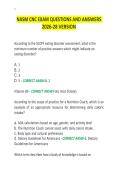 NASM CNC EXAM QUESTIONS AND ANSWERS 2026-28 VERSION