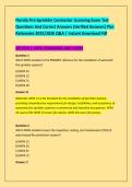 Florida Fire Sprinkler Contractor Licensing Exam Test &NewLine;Questions And Correct Answers &lpar;Verified Answers&rpar; Plus &NewLine;Rationales 2025&sol;2026 Q&A &vert; Instant Download Pdf