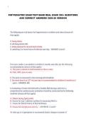 FNP PEDIATRIC EXAM TEST BANK REAL EXAM 350&plus; QUESTIONS AND CORRECT ANSWERS 2026-28
