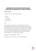 GASTROINTESTINAL DYSFUNCTION ACTUAL EXAM