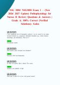 NSG 3850&sol; NSG3850 Exam 1 &ndash; &lpar;New 2026&sol; 2027 Update&rpar; Pathophysiology for Nurses II Review &vert; Questions & Answers &vert; Grade A&vert; 100&percnt; Correct &lpar;Verified Solutions&rpar;- Galen