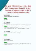 NSG 4100&sol; NSG4100 Exam 3 &lpar;New 2026&sol; 2027 Update&rpar; Adult Health III Review&vert; Questions & Answers &vert; Grade A&vert; 100&percnt; Correct &lpar;Verified Solutions&rpar;- Galen