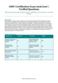 CRPC Certification Exam &ndash; Official Retirement Planning Certification Board &ndash; 2026&sol;2027 Academic Year &ndash; Verified Questions and Answers for Financial Advisors and Wealth Managers