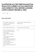 ILLUSTRATOR ACA TEST PREP EXAM&lpar;ACTUAL EXAM&rpar; WITH CORRECT ACTUAL QUESTIONS AND CORRECTLY WELL DEFINED ANSWERS LATEST ALREADY GRADED A&plus; 2026