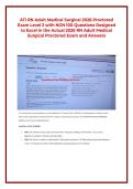 Detailed ATI RN Adult Medical Surgical &lpar;Med-Surg&rpar; 2026 &lpar;Latest Version&rpar; Proctored Exam with NGN 100 Questions and Answers &vert; Actual Detailed RN ATI Med-Surg &lpar;Medical Surgical&rpar; Proctored Exam with NGN