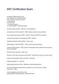 DOT Certification Exam Questions with Comprehensive Rationales &lpar;2026&sol;2027&rpar;