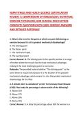 NSPA FITNESS AND HEALTH SCIENCE CERTIFICATION REVIEW&colon; A COMPENDIUM OF KINESIOLOGY&comma; NUTRITION&comma; EXERCISE PHYSIOLOGY&comma; AND CLINICAL RISK FACTORS COMPLETE QUESTIONS WITH 100&percnt; VERIFIED ANSWERS AND DETAILED RATIONALE