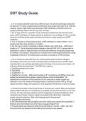 DOT Study Guide Questions with Comprehensive Rationales &lpar;2026&sol;2027&rpar;&NewLine;