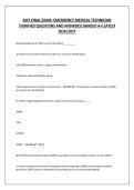 EMT FINAL EXAM -EMERGENCY MEDICAL TECHNICIAN  &vert;VERIFIED QUESTIONS AND ANSWERS&vert;GRADED A&plus;&vert;LATEST 2026&sol;2027