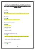 CFA LEVEL 1 QUANTITATIVE METHODS -CHARTERED FINANCIAL ANA-LYST &vert;QUESTIONS AND VERIFIED ANSWERS&vert;A&plus; GRADED&vert; NEWEST 2026&sol;2027 UPDATE