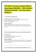 ISYE 6402 Time Series Analysis Midterm Exam Actual 2026&sol;2027 &ndash; 100&percnt; Verified &vert; Detailed Rationales &ndash; Pass Guaranteed &ndash;Graded A&plus;