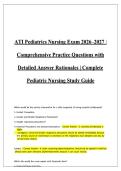 ATI Pediatrics Nursing Exam Prep &ndash; Comprehensive Q&A Study Guide &lpar;2026&ndash;2027 Version&rpar;