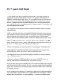 DOT exam test bank Questions with Answer Rationales &lpar;2026&sol;2027&rpar;&NewLine;