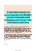 NUR 105 Final Exam Study Guide &vert; Complete Questions&comma; Answers & Rationales &lpar;2025&sol;2026 Latest Version&rpar;