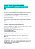 Praxis 5025- Language and Lit Questions and Answers Guaranteed A&plus;