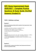 NYC Home Improvement Exam 2026&sol;2027 &ndash; Complete Practice Questions & Study Guide