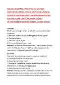 ABQUARP CHCQM EXAM VERIFIED PRACTICE QUESTIONS&NewLine;COMPLETE WITH VERIFIED ANSWERS AND DETAILED RATIONALES&NewLine;CERTIFIED IN HEALTHCARE QUALITY AND MANAGEMENT &lpar;CHCQM&rpar;&NewLine;REAL EXAM FORMAT &vert; PHYSICIAN ADVISOR TEST PREP&NewLine;200 COMPREHENSIVE QUESTIONS COVERING ALL EXAM D