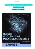 Basic & Clinical Pharmacology 14th Edition Test Bank &vert; Bertram G&period; Katzung & Anthony J&period; Trevor