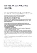 EXIT HESI -PN Exam A PRACTICE QUESTION  and Correct Answers with Rationales &lpar;2026&sol;2027&rpar;&NewLine;