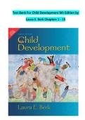 Child Development 9th Edition Test Bank &vert; Laura E&period; Berk