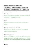 AINS 101 NEWEST COMPLETE 2&NewLine;CERTIFICATION EVALUATION EXAMS 2026&NewLine;SOLVED QUESTIONS WITH FULL SOLUTION