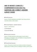 AINS 101 NEWEST COMPLETE 2&NewLine;COMPREHENSIVE EXAM 2026 FULL&NewLine;QUESTIONS AND CORRECT ANSWERS&NewLine;ALREADY PASSED&NewLine;