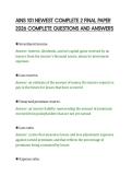 AINS 101 NEWEST COMPLETE 2 FINAL PAPER&NewLine;2026 COMPLETE QUESTIONS AND ANSWERS&NewLine;