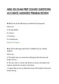 AINS 102 EXAM PREP SOLVED QUESTIONS&NewLine;ACCURATE ANSWERS PREMIUM REVIEW