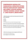 Arizona CR21 Hardscaping & Irrigation Systems Newest Exam &ndash;Recommended 200 Questions with Answers & Explanations &vert; Instant PDF Download