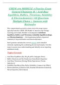 CHEM 104 MODULE 4 Practice Exam &lpar;PDF&rpar; &vert; &lpar;2026&rpar; General Chemistry II Exam Questions &vert; Acid-Base Equilibria&comma; Buffers&comma; Titrations&comma; Solubility & Electrochemistry