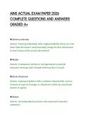 AINS ACTUAL EXAM PAPER 2026&NewLine;COMPLETE QUESTIONS AND ANSWERS&NewLine;GRADED A&plus;