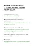 AINS FINAL PAPER 2026 DETAILED&NewLine;QUESTIONS ACCURATE ANSWERS&NewLine;PREMIUM QUALITY