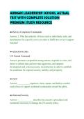 AIRMAN LEADERSHIP SCHOOL ACTUAL&NewLine;TEST WITH COMPLETE SOLUTION&NewLine;PREMIUM STUDY RESOURCE&NewLine;