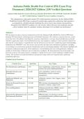 Alabama Public Health Pest Control &lpar;PH&rpar; Exam 2026-2027 QUESTIONS AND ANSWERS ALREADY GRADED&NewLine;A&plus;&period; 100&percnt; Verified Solutions &vert; Updated Per Latest Guidelines &vert; Graded A&plus;