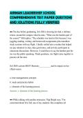 AIRMAN LEADERSHIP SCHOOL&NewLine;COMPREHENSIVE TEST PAPER QUESTIONS&NewLine;AND SOLUTIONS FULLY VERIFIED&NewLine;