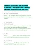 AIRMAN LEADERSHIP SCHOOL EXAM&NewLine;SCRIPT FULL QUESTIONS AND CORRECT&NewLine;ANSWERS VERIFIED STUDY MATERIAL