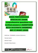 EXOS Performance Specialist Certification Exam &vert; 60&plus; Comprehensive Practice Questions & Verified Answers &vert; Movement Preparation&comma; Pillar Training&comma; Plyometrics&comma; Recovery & Performance Systems &vert; EXOS