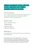 AIRMAN LEADERSHIP SCHOOL UPDATED&NewLine;ACTUAL QUESTIONS AND CORRECT&NewLine;ANSWERS COMPLETE SOLUTION