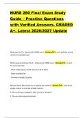 NURS 280 Final Exam Study &NewLine;Guide &ndash; Practice Questions &NewLine;with Verified Answers&period; GRADED &NewLine;A&plus;&period; Latest 2026&sol;2027 Update 